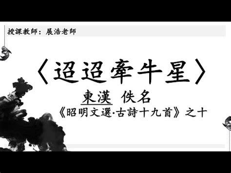 庭中有奇樹講義|古體詩選（〈迢迢牽牛星〉、〈庭中有奇樹〉、〈慈烏。